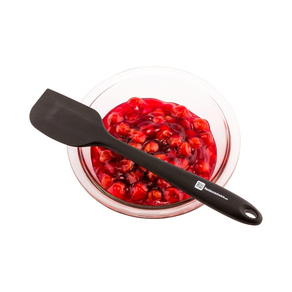 Pastry tek Black Silicone Spatula - Flat - 10 1/2" - 1 count box