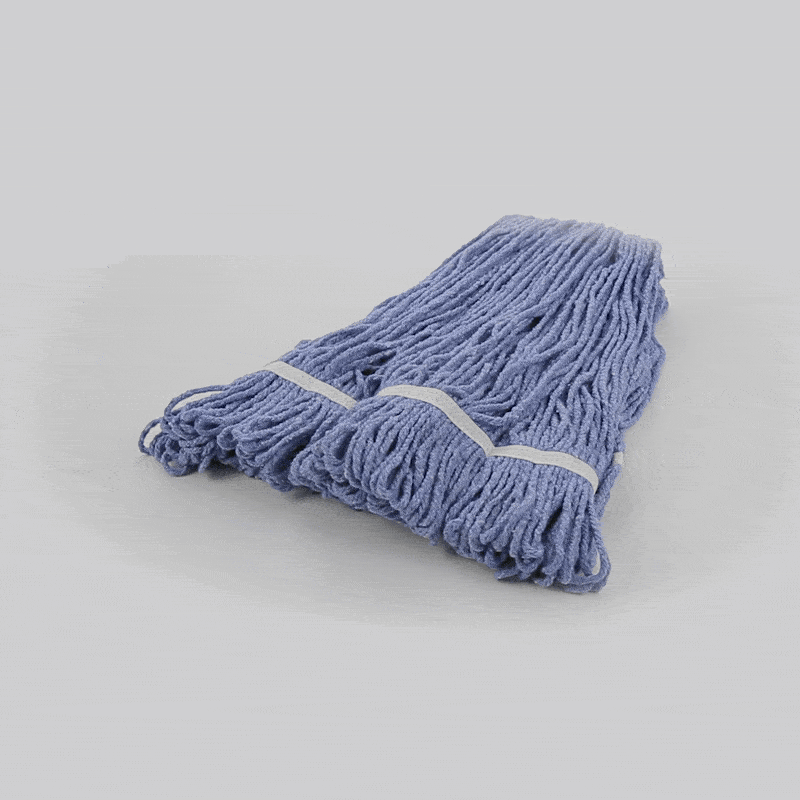 RW Clean 24 oz Blue Poly-Cotton Blend Wet Mop Head - Loop End - 1 count box