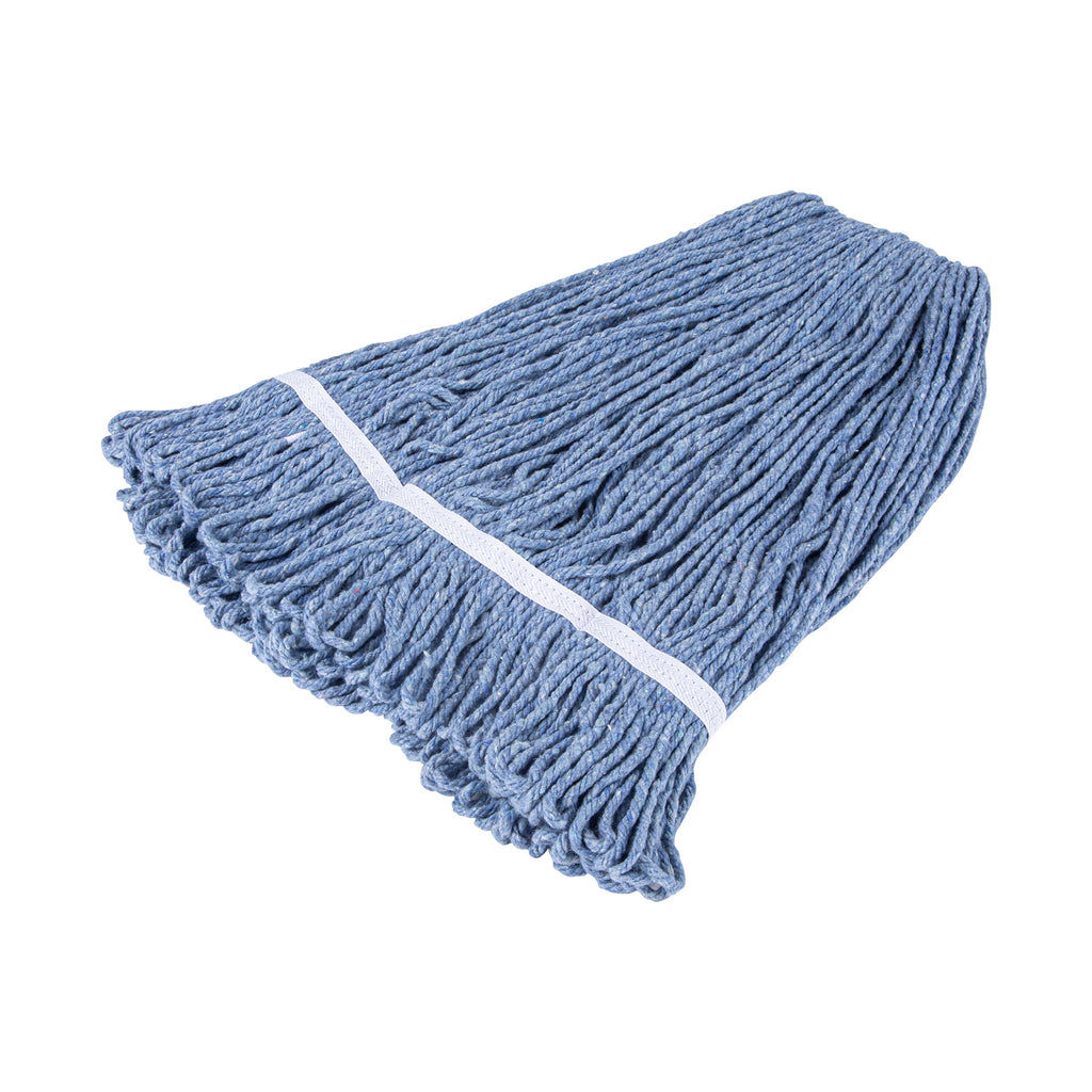RW Clean 24 oz Blue Poly-Cotton Blend Wet Mop Head - Loop End - 1 count box