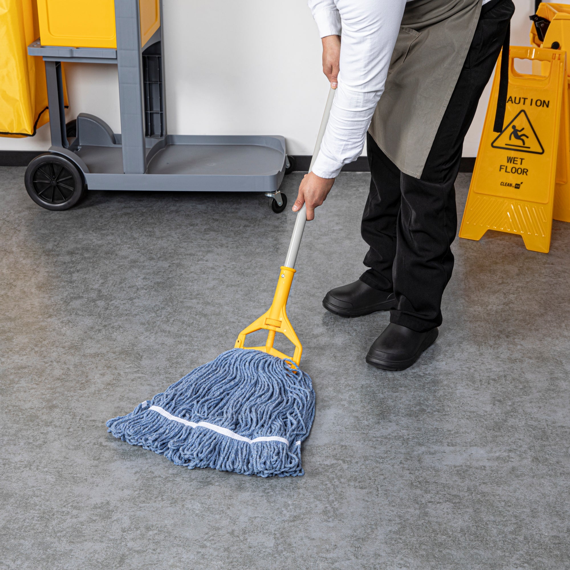 RW Clean 24 oz Blue Poly-Cotton Blend Wet Mop Head - Loop End - 1 count box