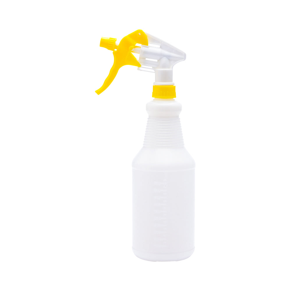 RW Clean 25 oz Yellow Plastic Spray Bottle - Adjustable Nozzle - 1 count box