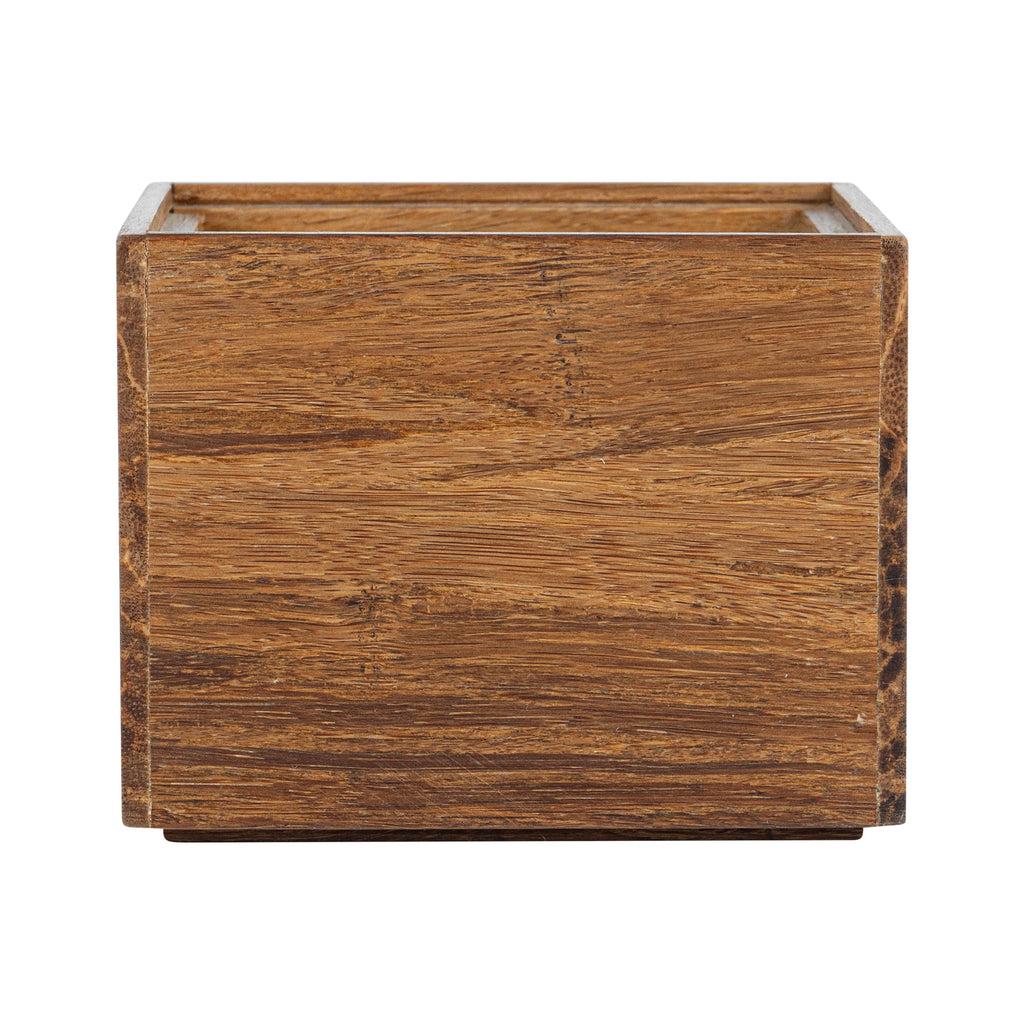 Eco Display Natural Bamboo Condiment Rack Box - 4" x 4" x 3 1/4" - 1 count box