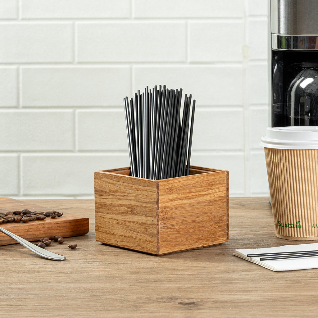 Eco Display Natural Bamboo Condiment Rack Box - 4" x 4" x 3 1/4" - 1 count box