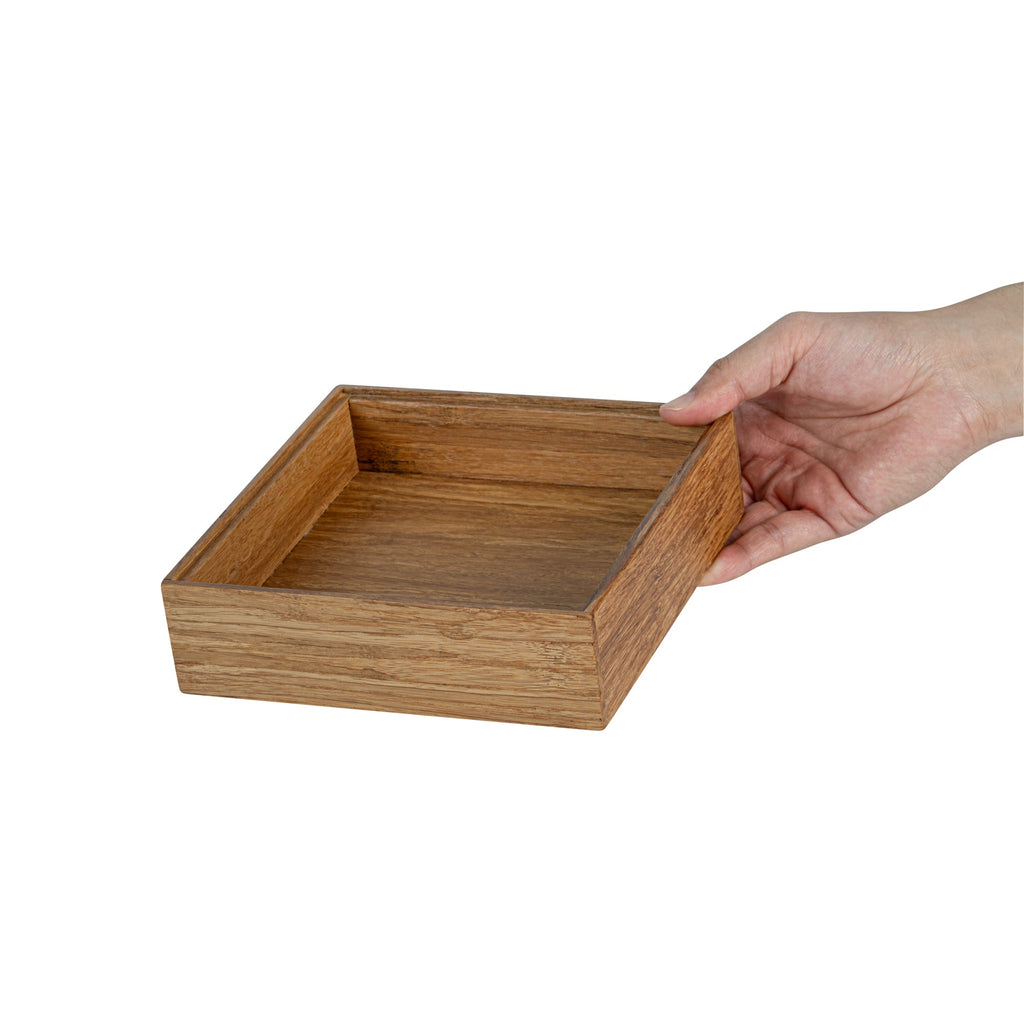 Eco Display Natural Bamboo Condiment Rack Box - 7" x 7" x 2" - 1 count box