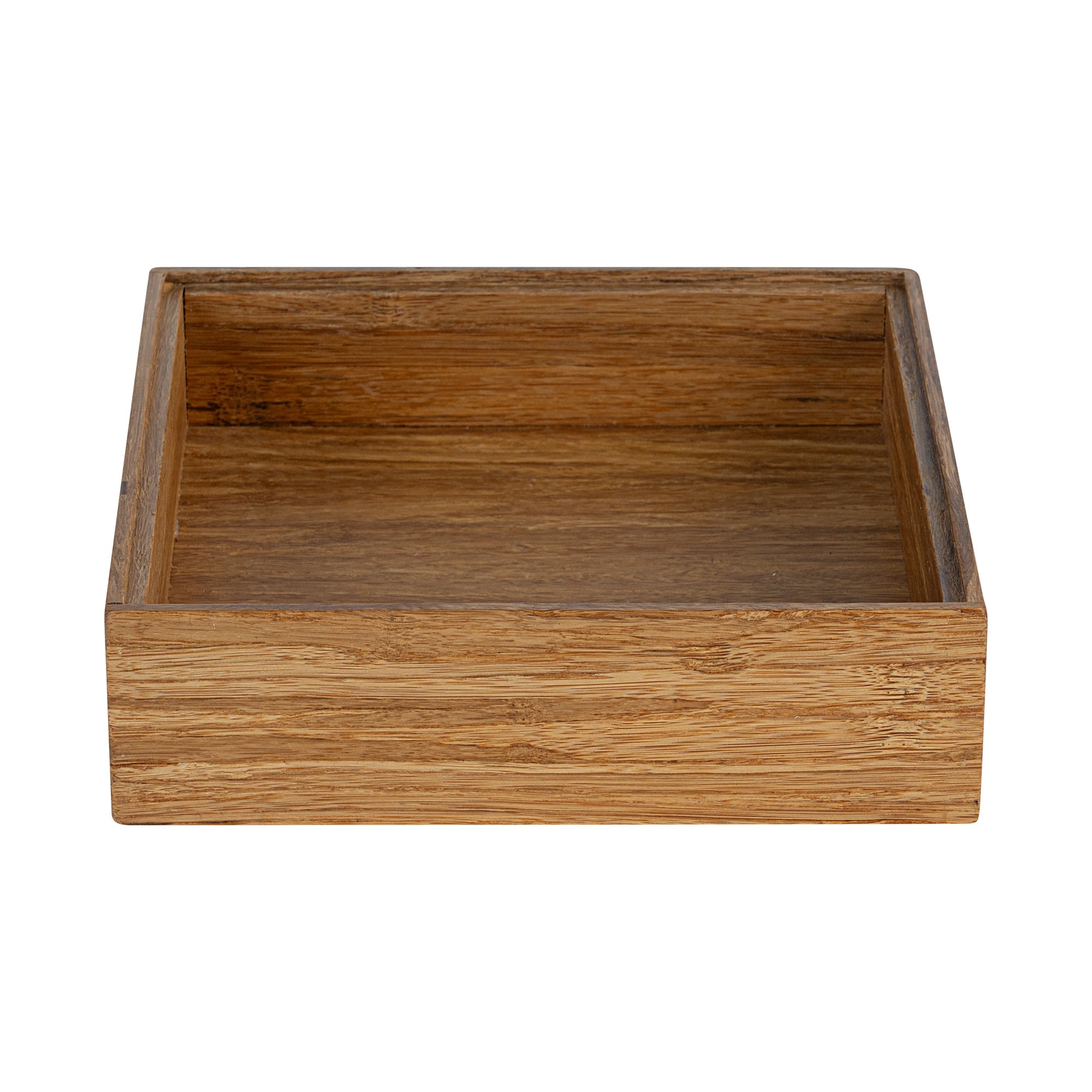 Eco Display Natural Bamboo Condiment Rack Box - 7" x 7" x 2" - 1 count box