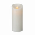 Fire Tek White Plastic Flameless Pillar Candle - Real Wax, Programmable - 3" x 3" x 7" - 1 count box