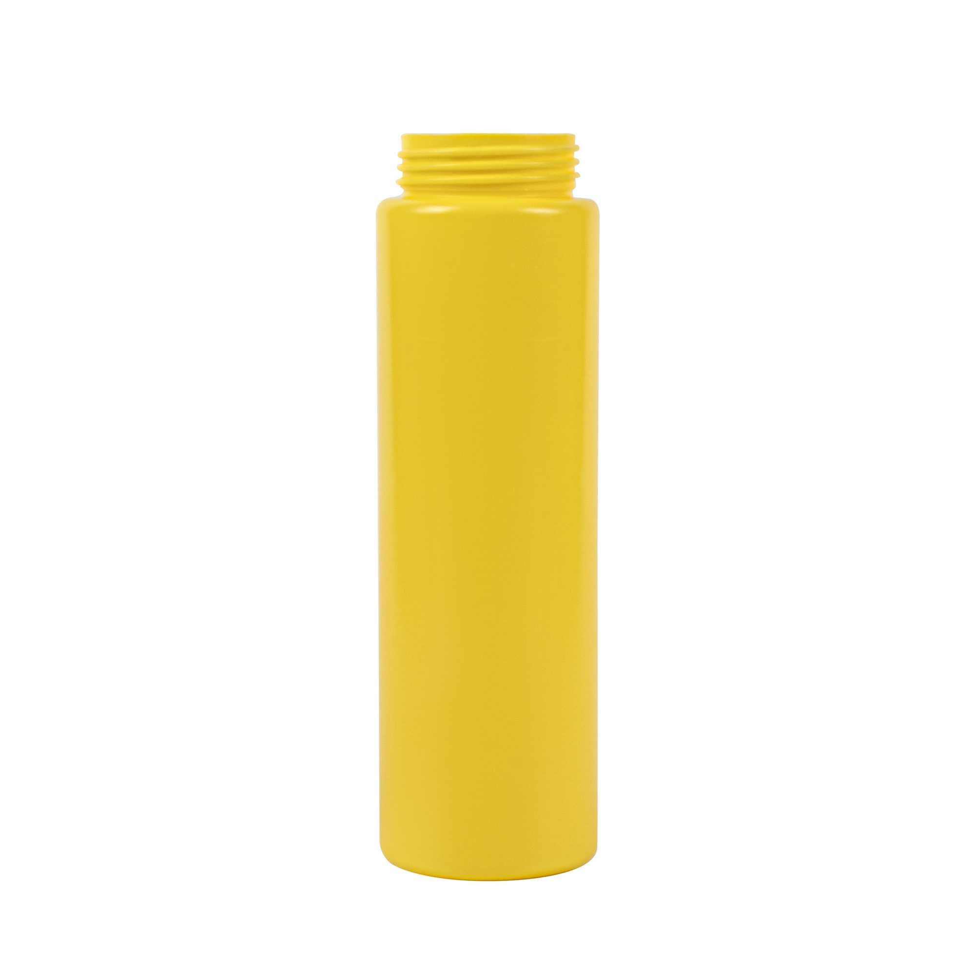 Sauce Tek 24 oz Yellow Plastic Mustard Squeeze Bottle - with Triple Dispersion Tip - 6 count box