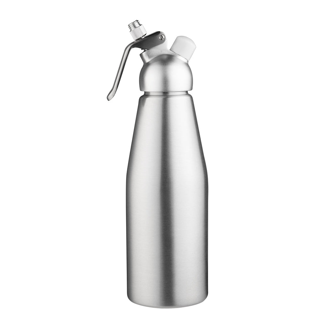 Whip Tek 1L Aluminum Whipped Cream Dispenser - with 3 Plastic Decorator Tips - 1 count box