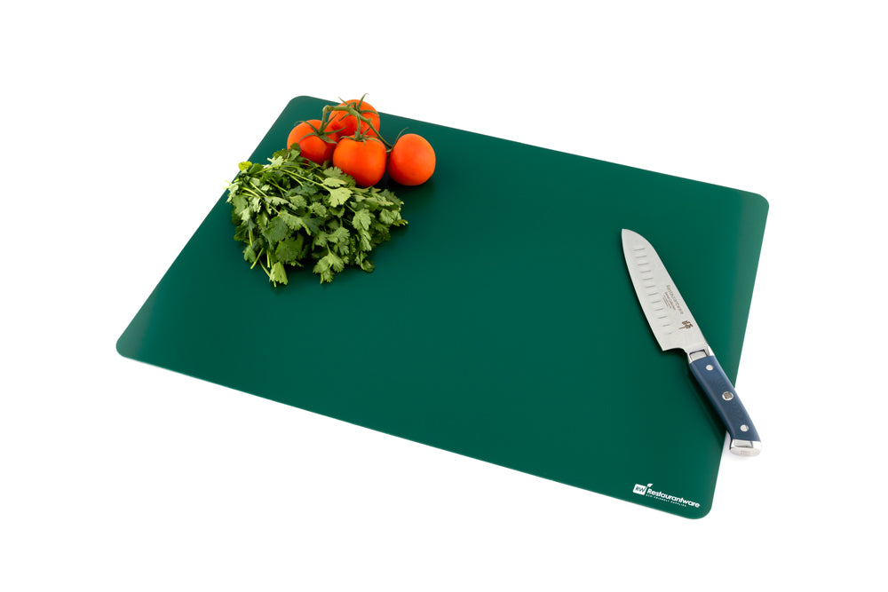 Chef 101 Rectangle Assorted Plastic Flexible Cutting Board / Chopping Mat Set - Includes 4 Mats - 24" x 18" - 1 count box