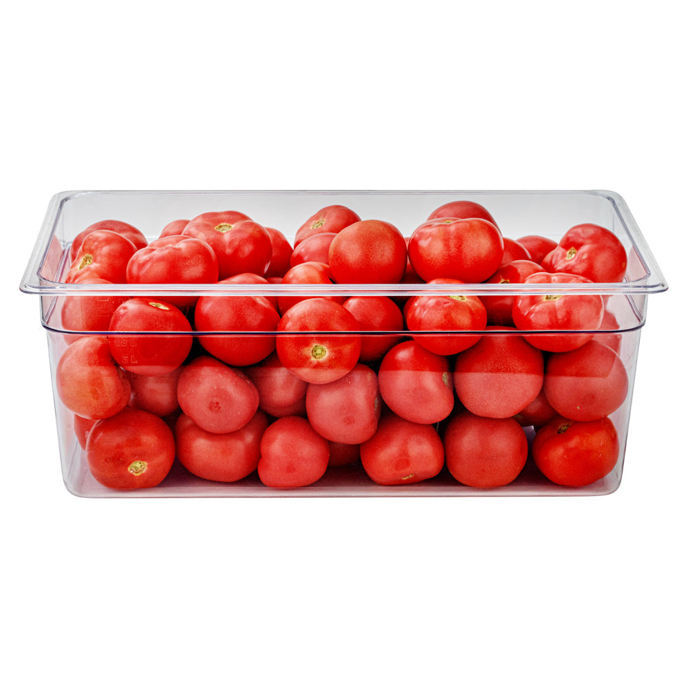 Met Lux Rectangle Clear Plastic Full Size Cold Food Storage Container - 8" Depth - 10 count box