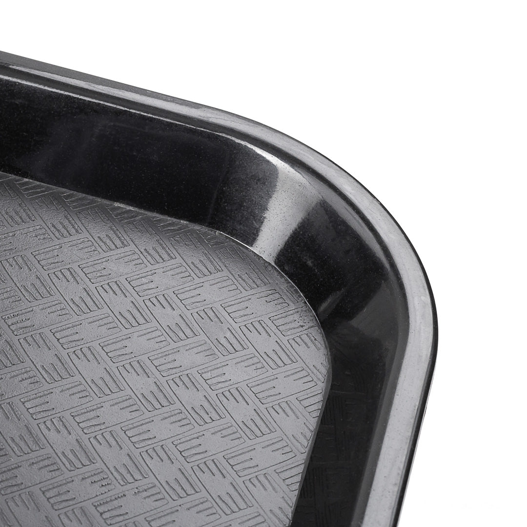 Chef 101 Rectangle Black Plastic Fast Food Tray - 14" x 18" - 50 count box