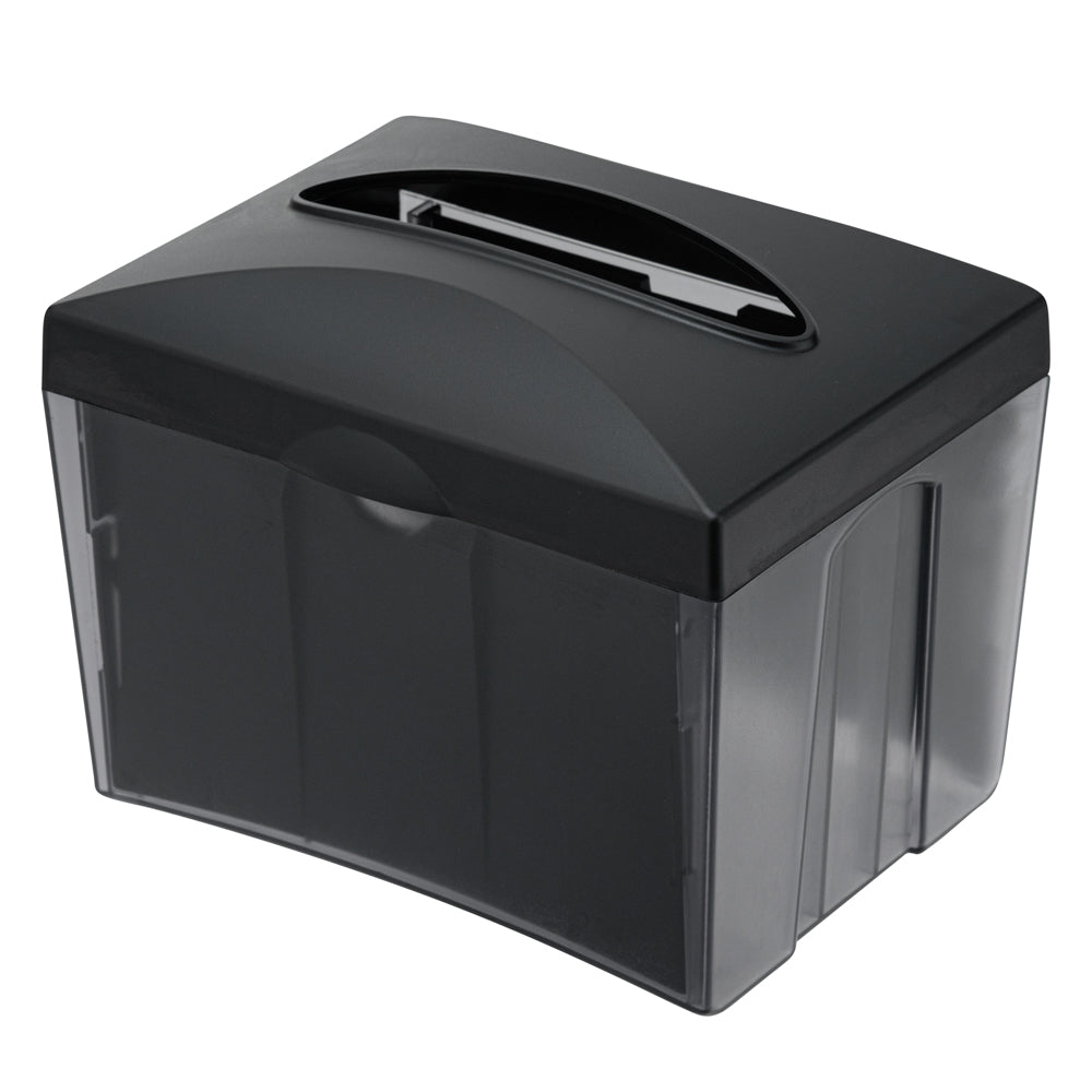 Bar Lux Rectangle Gray Interfold Napkin Dispenser - Tabletop - 7 1/2" x 6" x 6 1/4" - 10 count box