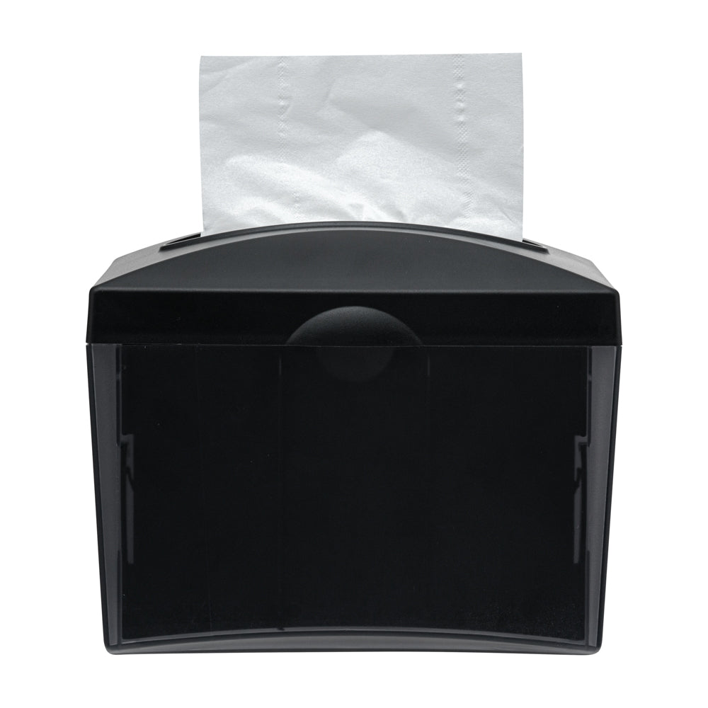 Bar Lux Rectangle Gray Interfold Napkin Dispenser - Tabletop - 7 1/2" x 6" x 6 1/4" - 10 count box
