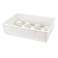 Pizzaly White Plastic Pizza Dough Proofing Box - 26" x 18" x 6" - 1 count box