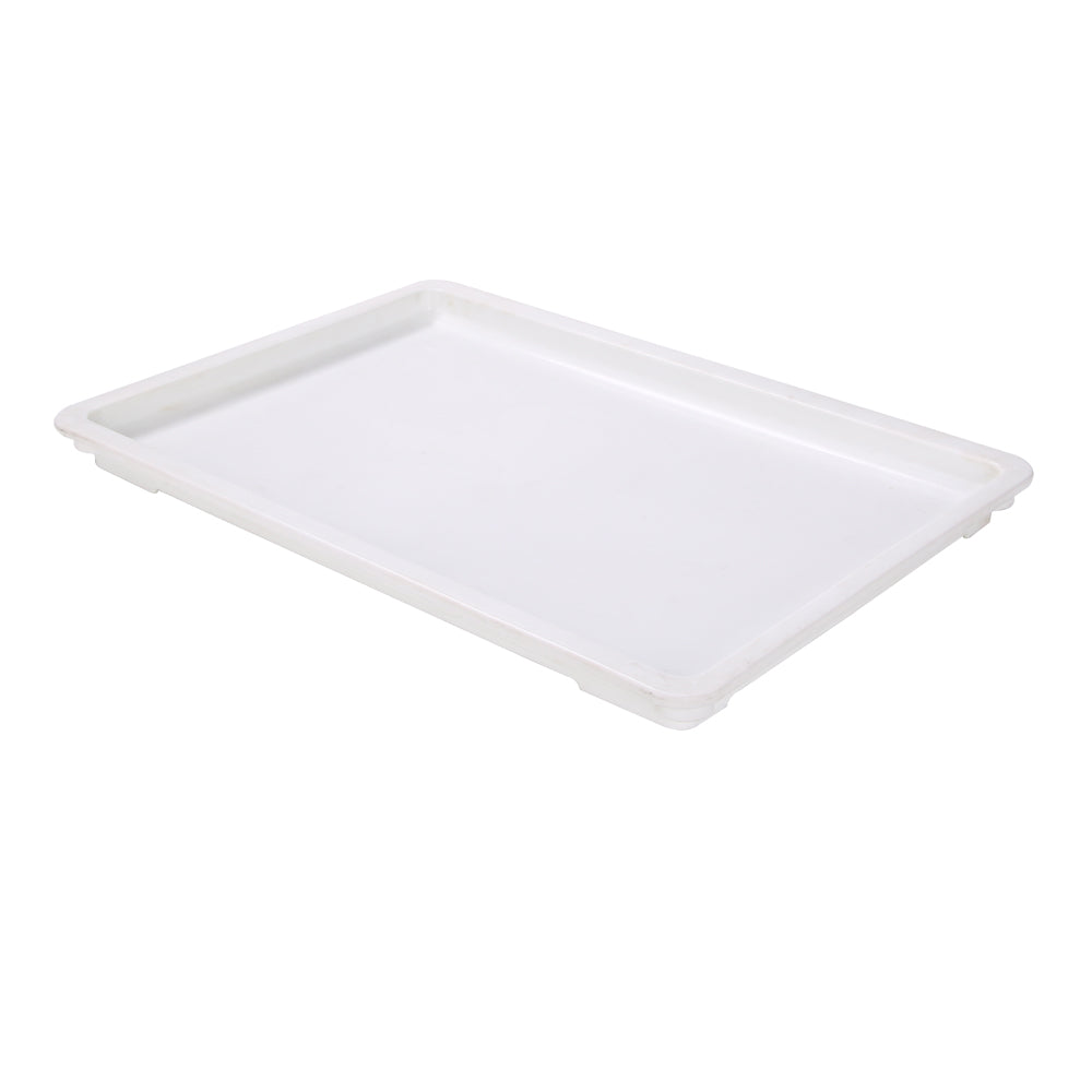Pizzaly Rectangle White Plastic Lid - Fits Pizza Dough Proofing Box - 10 count box
