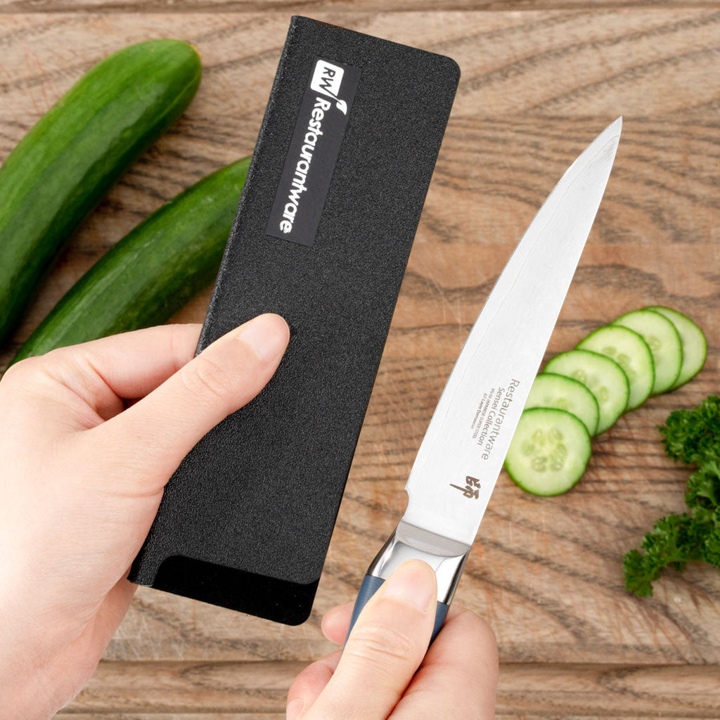 Sensei Black Plastic Knife Blade Cover / Guard - 6 1/2" x 2" - 1 count box