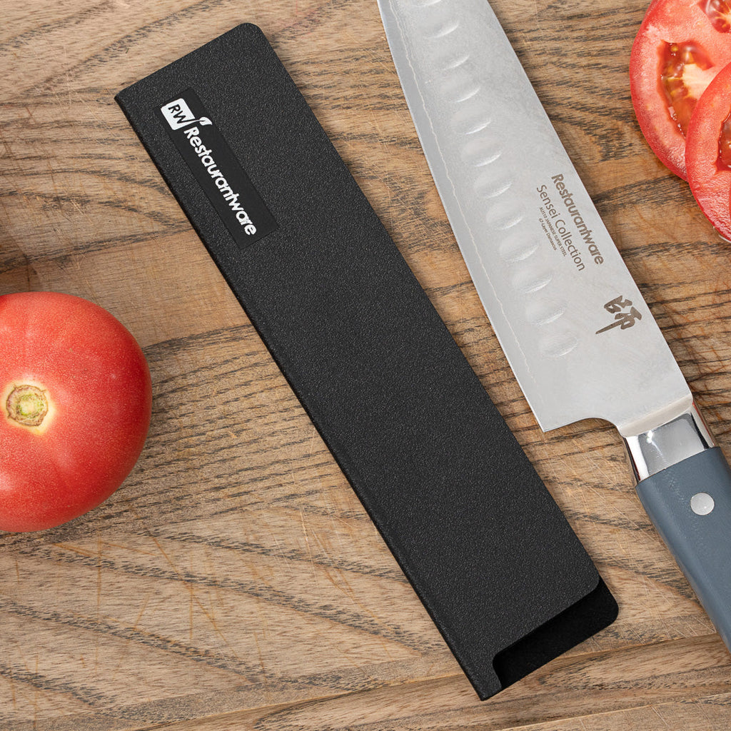 Sensei Black Plastic Knife Blade Cover / Guard - 8 1/2" x 2" - 1 count box
