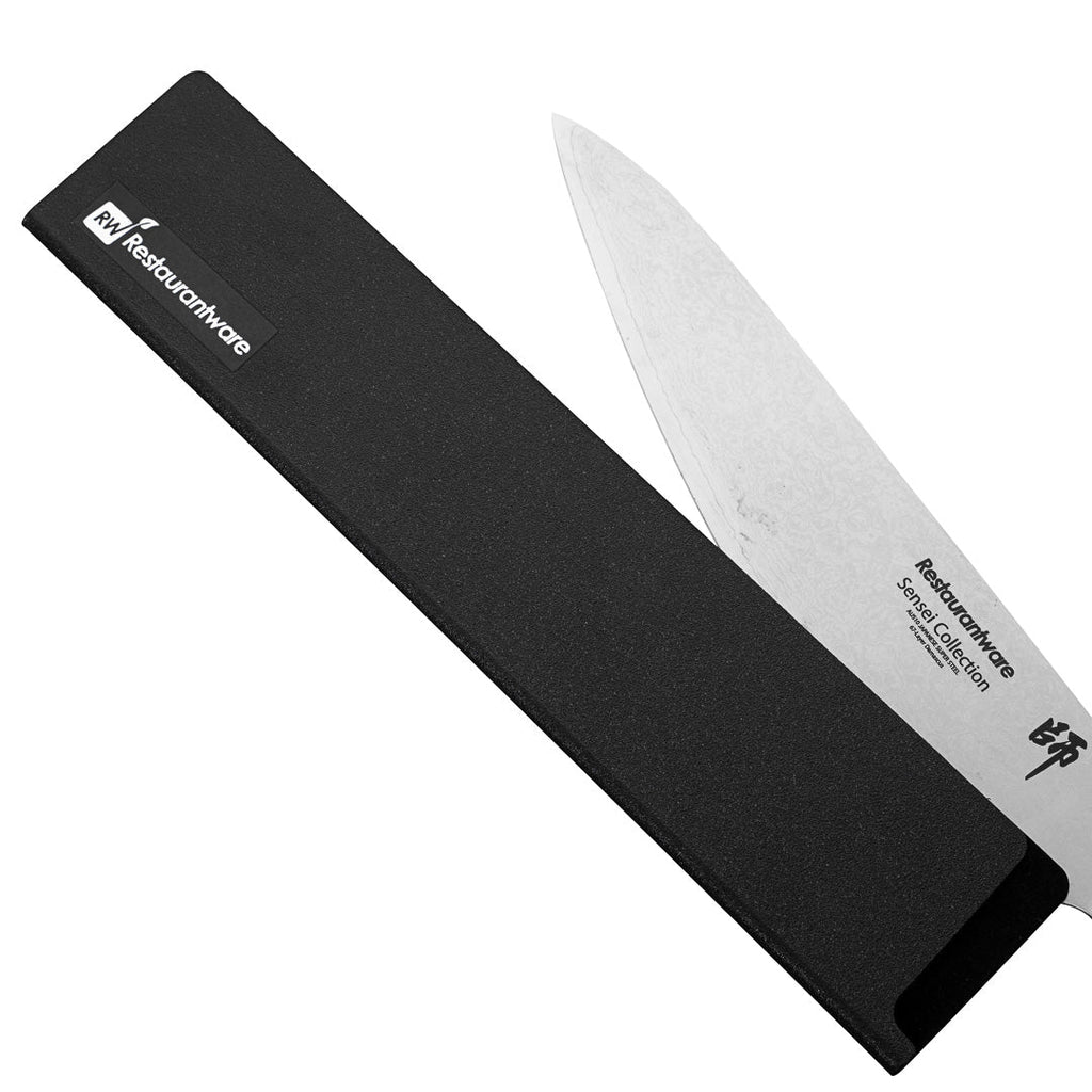 Sensei Black Plastic Knife Blade Cover / Guard - 10 1/2" x 2" - 1 count box