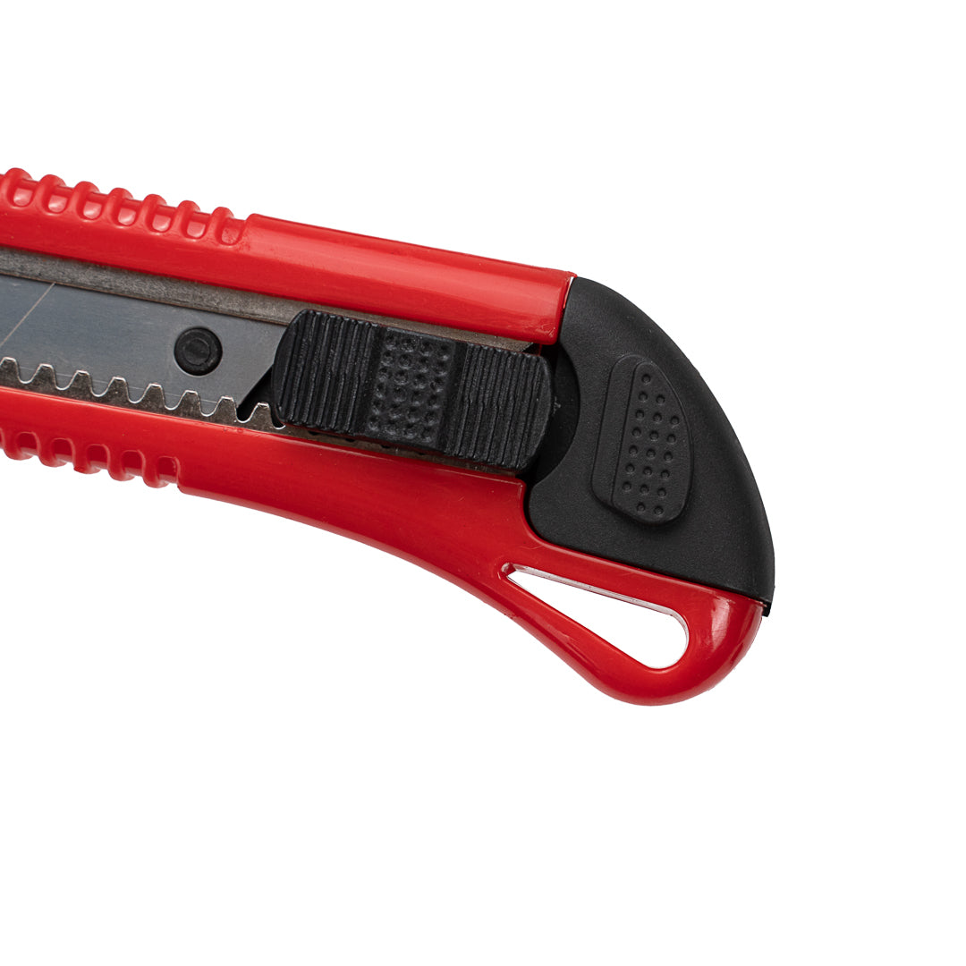 Handy Tek Red Snap Off Blade Knife - Anti-Slip Handle - 5 1/4" - 4 count box