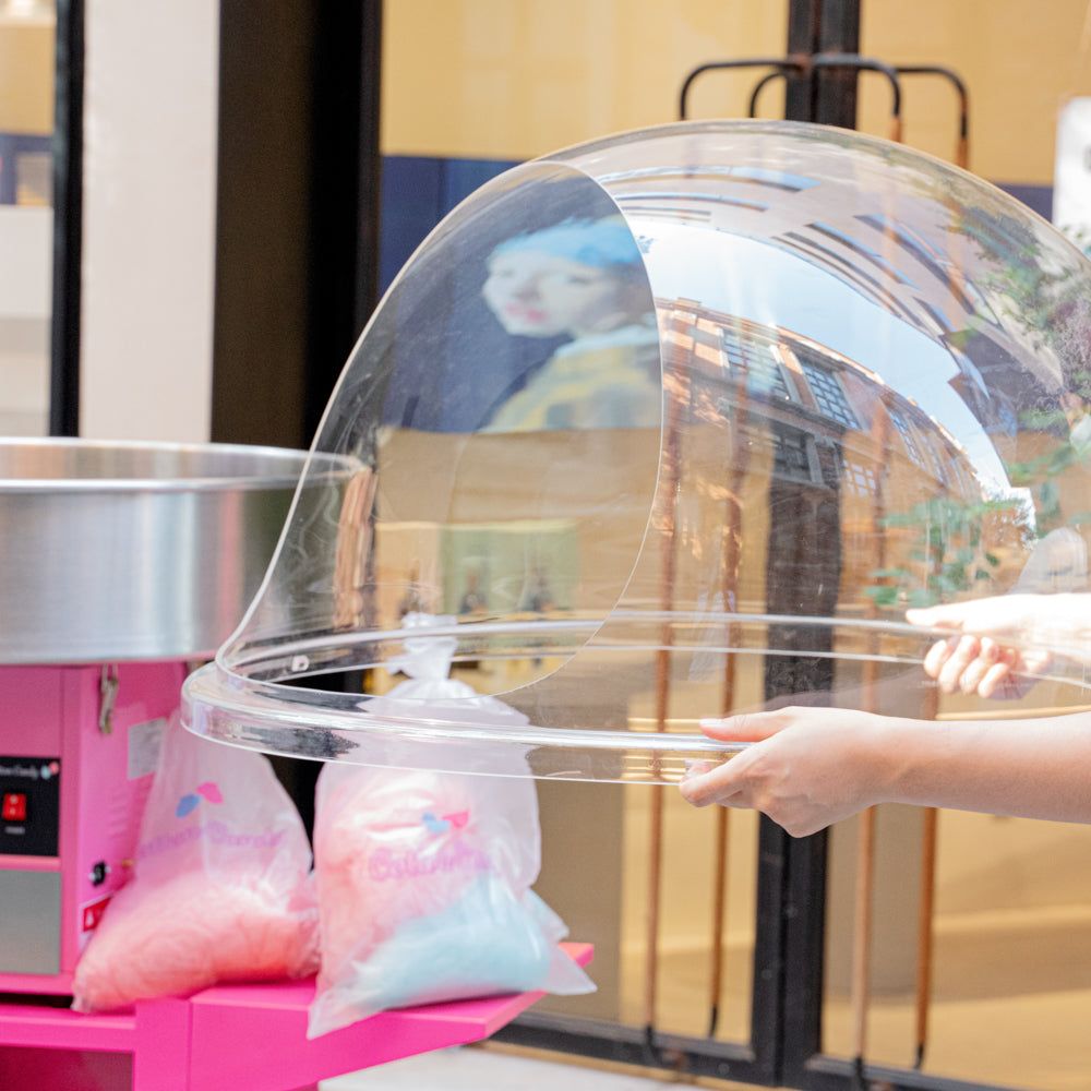 Hi Tek Clear Acrylic Bubble Cover Shield - fits 28" Cotton Candy Machine - 1 count box
