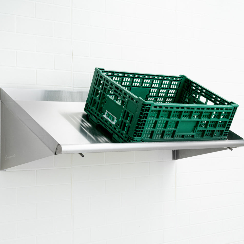 Kitchen Tek 304 Stainless Steel Rack Shelf - Wall Mounted, Slanted - 42" - 1 count box