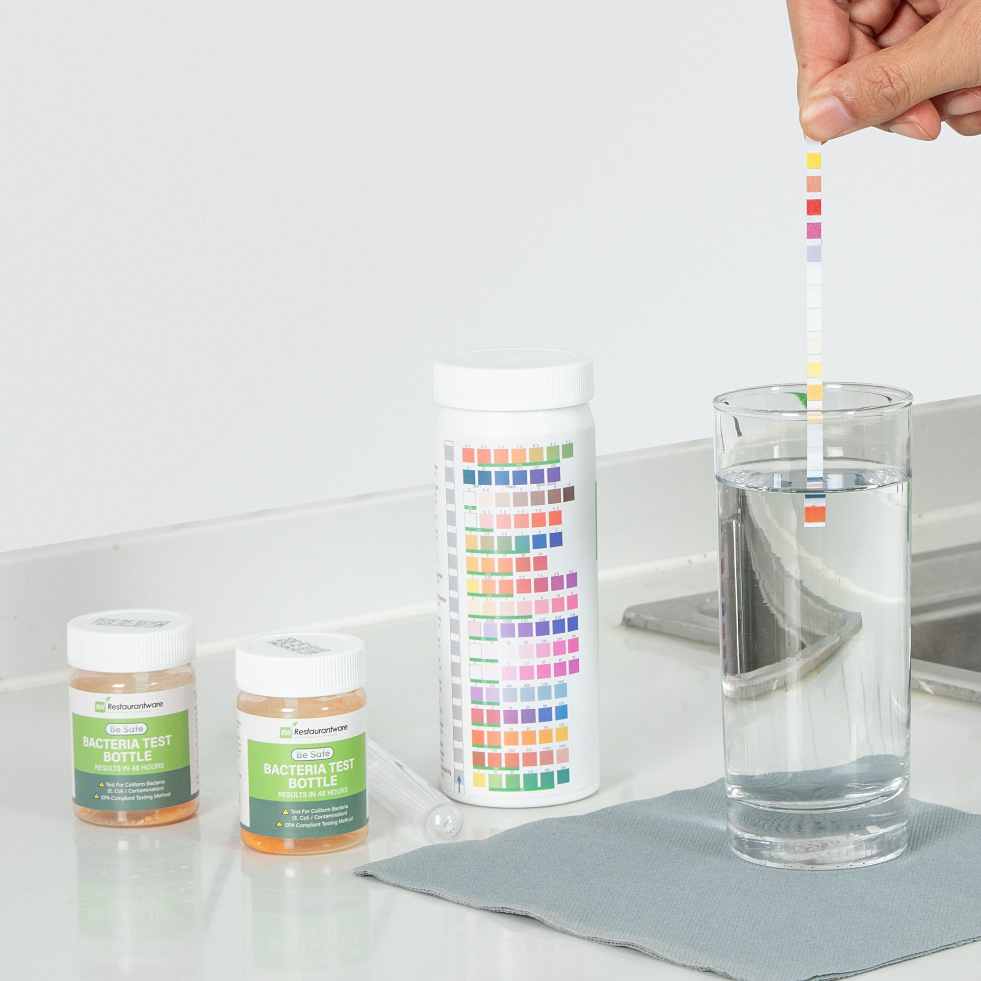 Be Safe 17-in-1 Premium Drinking Water Test Strip - Includes 2 Bacteria Tests - 100 count box