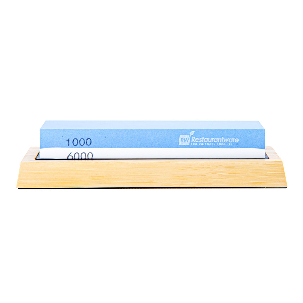 Sensei Whetstone Knife Sharpening Set - 1000/6000, Non-Slip Base - 1 count box