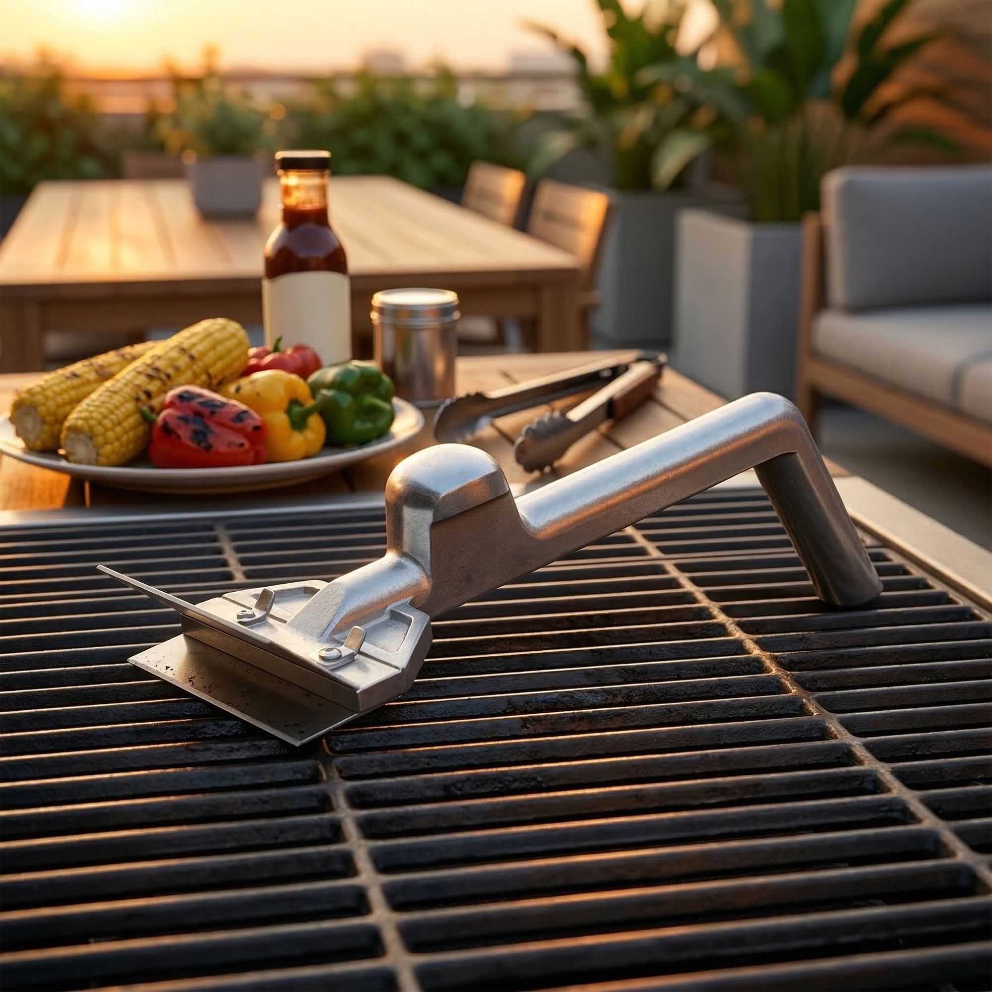 Met Lux Aluminum Grill Scraper - Heavy Duty - 16" - 1 count box