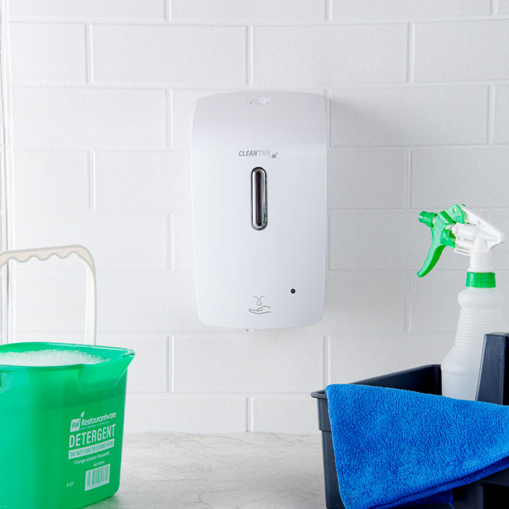 Clean Tek Professional 33 oz White Automatic Soap Dispenser - for Liquid Soap - 1 count box