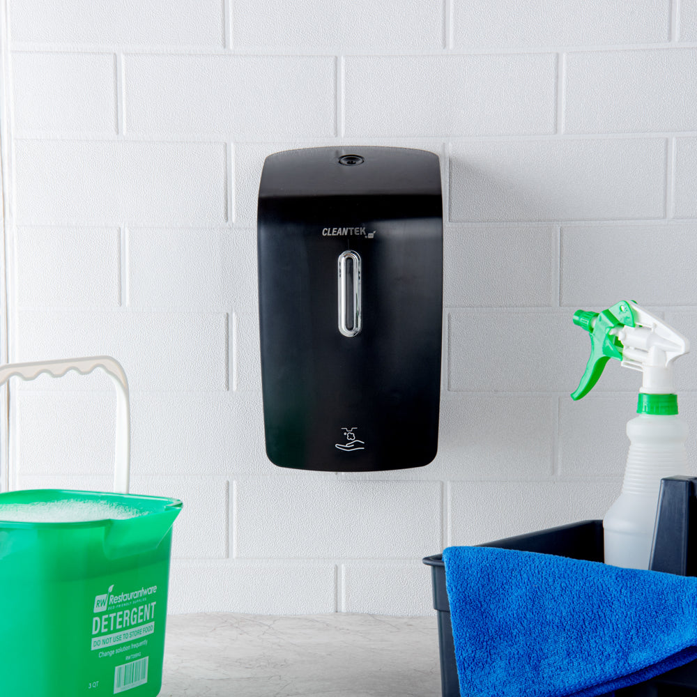 Clean Tek Professional 33 oz Black Automatic Soap Dispenser - for Foam Soap - 1 count box