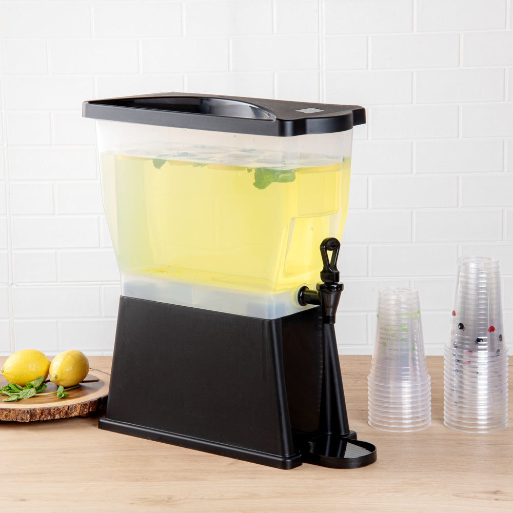 Bev Tek 3 gal Black Beverage Dispenser - 16" x 8" x 21" - 1 count box