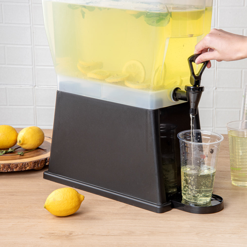 Bev Tek 3 gal Black Beverage Dispenser - 16" x 8" x 21" - 1 count box
