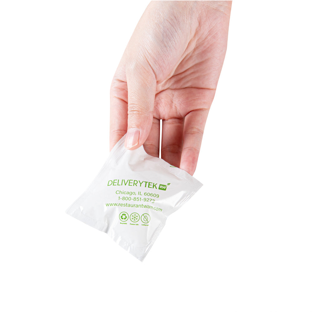 Delivery Tek Plastic Shipping Ice Pack - 2 3/4" x 2 1/2" - 100 count box