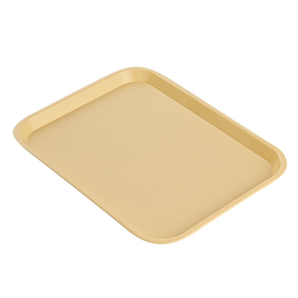 Chef 101 Rectangle Beige Plastic Fast Food Tray - 12" x 16" - 50 count box