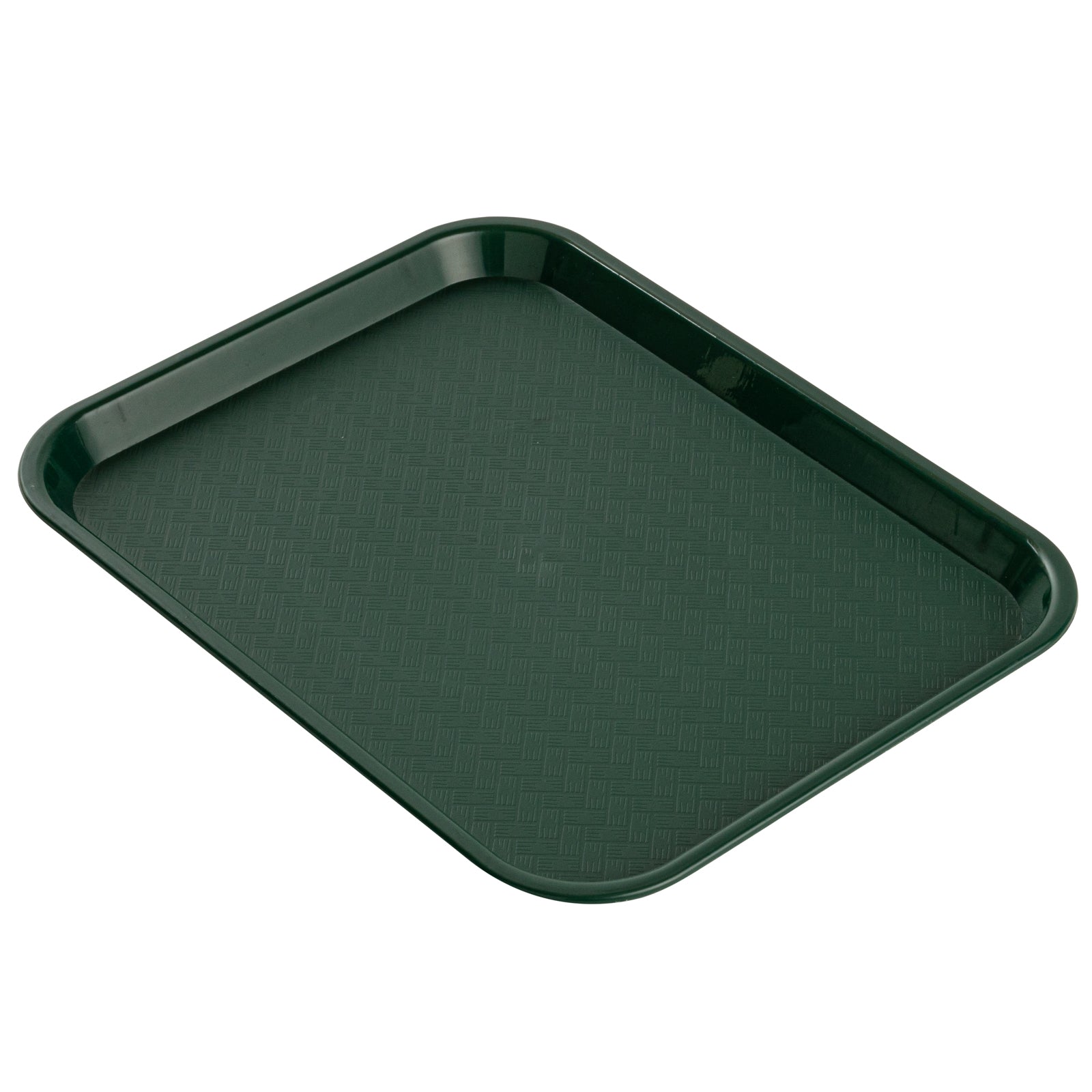 Chef 101 Rectangle Forest Green Plastic Fast Food Tray - 12" x 16" - 50 count box