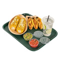 Chef 101 Rectangle Forest Green Plastic Fast Food Tray - 12" x 16" - 50 count box