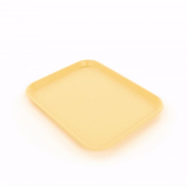 Chef 101 Rectangle Beige Plastic Fast Food Tray - 14" x 18" - 50 count box