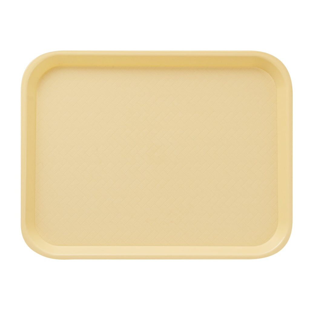 Chef 101 Rectangle Beige Plastic Fast Food Tray - 14" x 18" - 50 count box