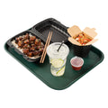 Chef 101 Rectangle Forest Green Plastic Fast Food Tray - 14" x 18" - 1 count box