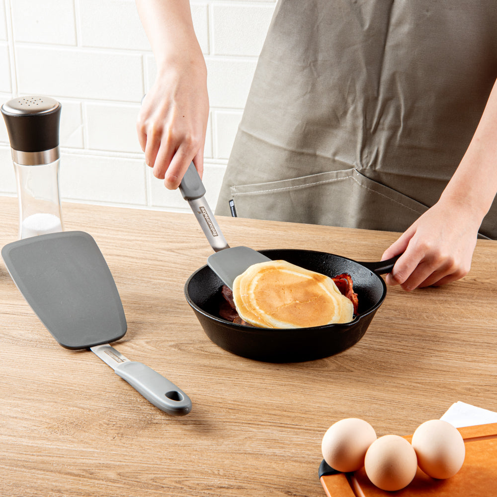 Comfy Grip Gray Silicone 2-Piece Solid Turner Set - 1 count box