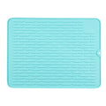 Comfy Grip Rectangle Turquoise Silicone Dish Drying Mat - 15 3/4" x 11 3/4" - 1 count box