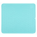 Comfy Grip Rectangle Turquoise Silicone Dish Drying Mat - 17 3/4" x 15 3/4" - 1 count box