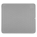 Comfy Grip Rectangle Gray Silicone Dish Drying Mat - 17 3/4" x 15 3/4" - 1 count box