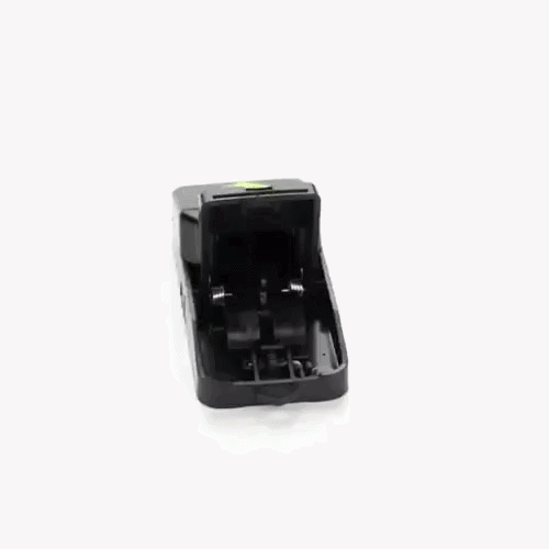 Pest Tek Black Plastic Mouse Trap - Interlocking Teeth, Reusable - 4 1/2" x 2" x 2 1/4" - 6 count box