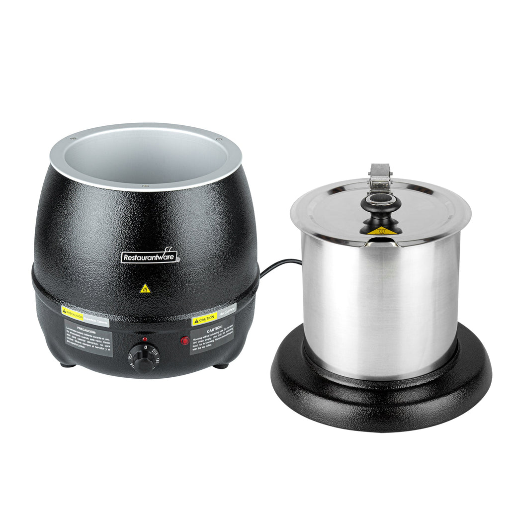Hi Tek 10 qt Black Soup Kettle Warmer - 110V, 800W - 1 count box