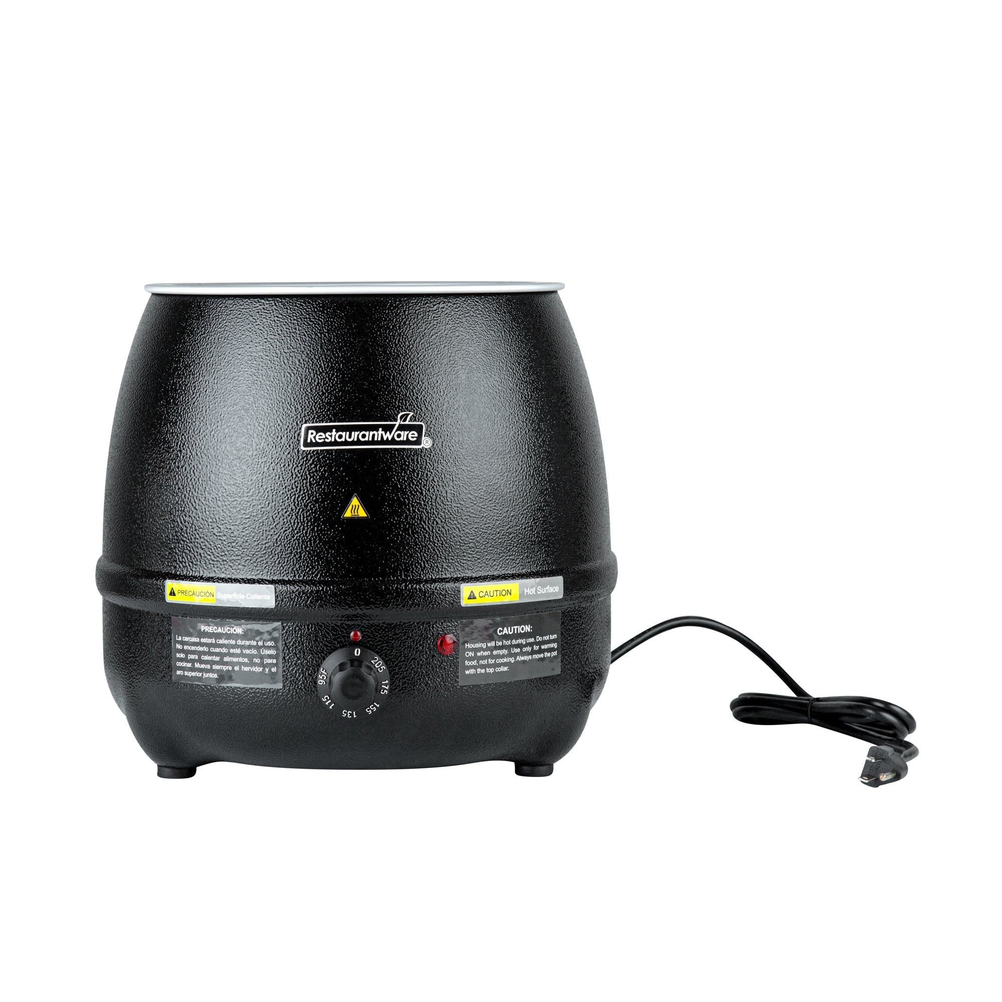 Hi Tek 10 qt Black Soup Kettle Warmer - 110V, 800W - 1 count box
