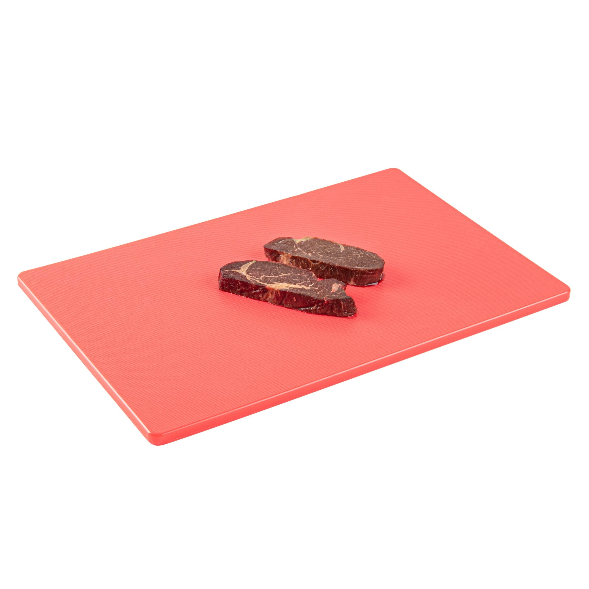 Chef 101 Red Plastic Cutting Board - 18" x 12" - 1 count box