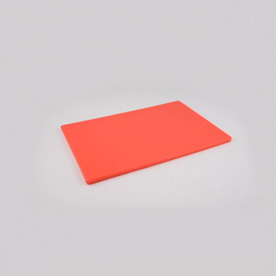 Chef 101 Red Plastic Cutting Board - 18" x 12" - 1 count box