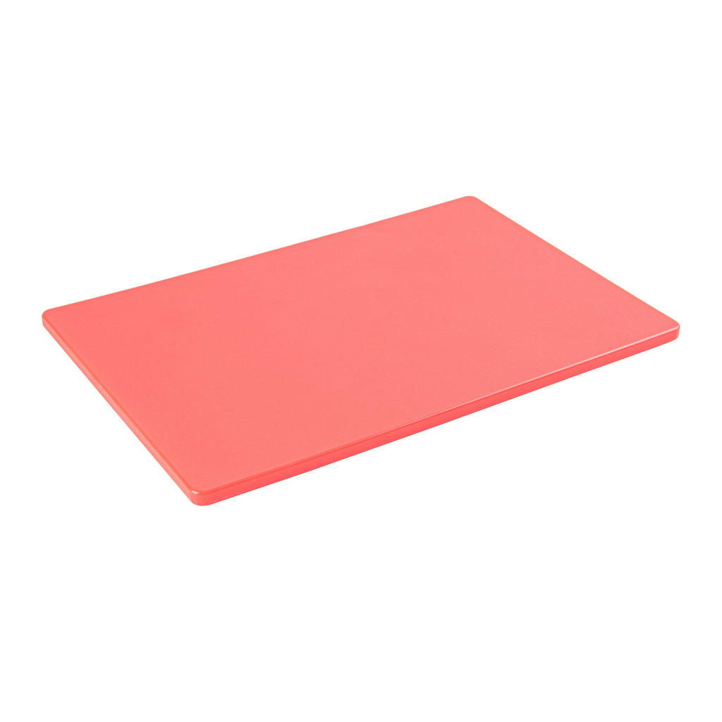 Chef 101 Red Plastic Cutting Board - 18" x 12" - 10 count box