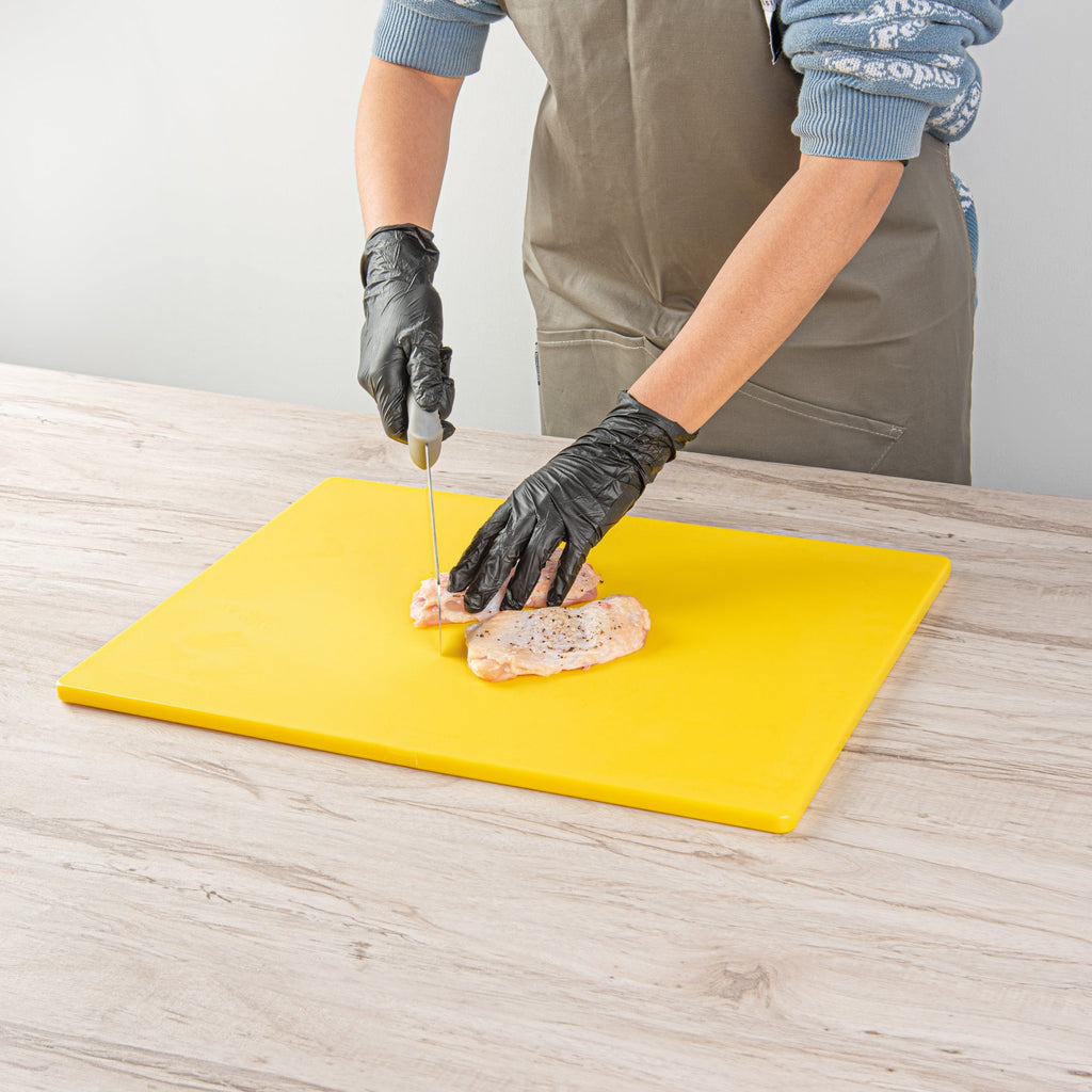 Chef 101 Yellow Plastic Cutting Board - 20" x 15" - 10 count box